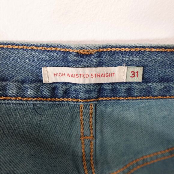 Levi's 513 Men's High Waisted Straight Custom Heart Cutout Jeans size 31 x 31 - Picture 11 of 12